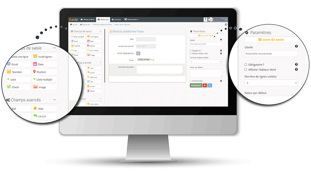 La solution Flexio - exemple de création d'un formulaire dans l'application Flexio